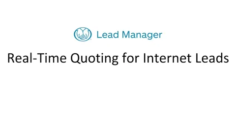 Embedded thumbnail for Web Lead Quoting Options