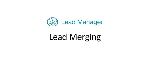 Embedded thumbnail for Manually Merging A Lead